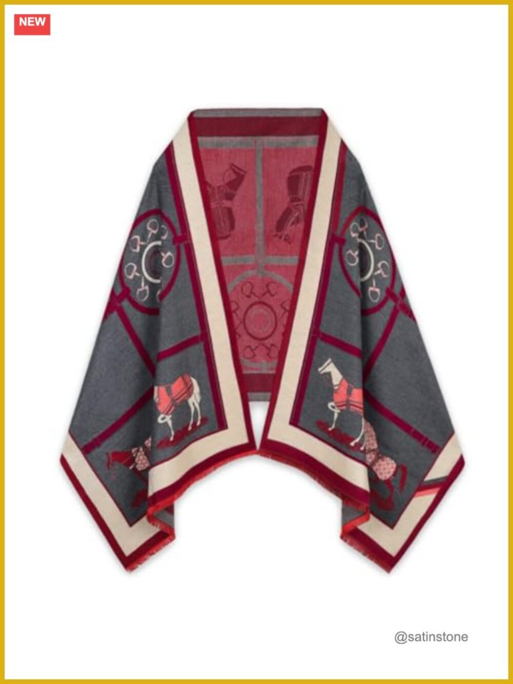 EXTREE Pashmina Cashmere Shawl Wrap Blanket Poncho Cape Reversible